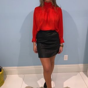 Red Zara blouse